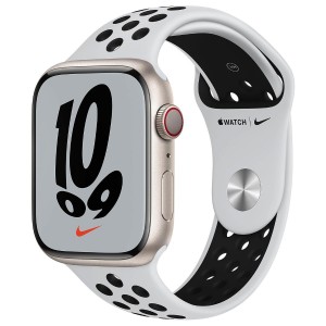 Apple Watch Series 7 Nike 45mm GPS + Cellular  Cassa in Alluminio Argento